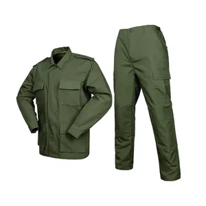 65% Polyester 35% Cotton OD Green Camouflage BDU Uniform Suit