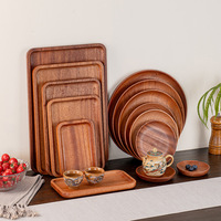 Plateau de service rectangulaire artisanal en bois d'acacia, écologique, biodégradable, durable, qualité alimentaire, pour steak, fête, fruits, vente en gros