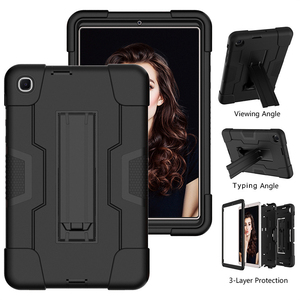 3 lớp silicon PC chống sốc tablet Bìa trường hợp Đối với Samsung Galaxy <span class=keywords><strong>Tab</strong></span> <span class=keywords><strong>A7</strong></span> <span class=keywords><strong>Lite</strong></span> 8.7 "t225 T220 cứng gồ ghề Protector với đứng - Product Image 1