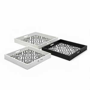 Bandeja de madera pulida con infusión artesanal para artesanías de madera Cajas de madera Letreros de pared - Product Image 1