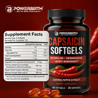 Capsules de Capsaïcine Puissante, Gélules de Poivre de Cayenne 500mg, Bien-être Général, À Base de Plantes, En Stock