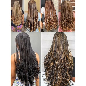 Cabello trenzado 22 pulgadas fibra sintética cuerpo suelto onda espiral extensiones españolas cabello trenzado rizado francés - Product Image 3