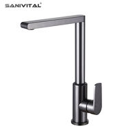 Robinet d'eau chaude et froide SANIVITAL à un seul trou, à poser sur le bureau, avec noyau en céramique, pour salle de sport, chambre à coucher, en alliage d'aluminium, design contemporain