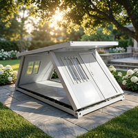 Maison conteneur pliable en panneaux sandwich, taille personnalisée, construction modulaire préfabriquée directe usine, bâtiment de bureau économique
