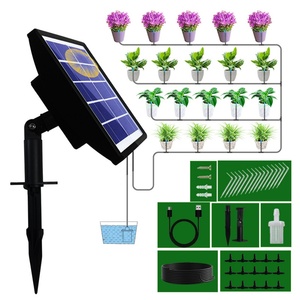 Solar Drip Irrigation Kit Indoor Outdoor Automatic Plant Waterer with <b>Timer</b> Modes Anti-Siphoning Device Made of Durable Plastic - Product Image 1
