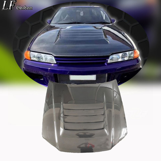 New Carbon Fiber Car Parts for 1989-1994 Nissan Skyline R32 GTR Nismo Hood Front Bonnet Hood Cover