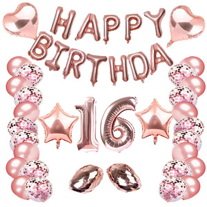 Ensemble de ballons en aluminium numérotés pour anniversaire, décoration de cérémonie pour adultes, décoration d'ambiance d'anniversaire - Product Image 1