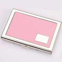 Dompet Kartu Pria Sederhana Tipis Anti-RFID Pelindung Kartu Aluminium dengan Mekanisme Dorong Samping