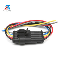 Connecteur femelle étanche automobile LIZONE 282089-1 5 broches AMP Superseal série 1,5 mm, longueur personnalisée, faisceau de câblage PA GF