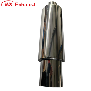 Xe exhaust muffler ban đầu bạc Thép không gỉ ống xả đầu vào 2.5 ''Outlet 4'' cho HKS - Product Image 3
