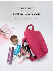 Bolsa de Almacenamiento de Cosméticos de Viaje Portátil de Gran Capacidad, de Tela <span class=keywords><strong>Oxford</strong></span>, Color Sólido, Simple, Fresca y Dulce, Estilo Nuevo para Mujer - Product Image 2