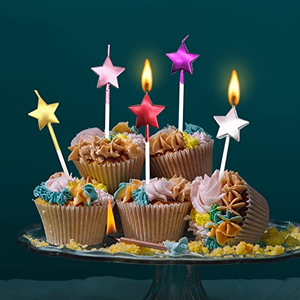 Birthday Cake Candle Diamond Heart <b>Star</b> Baking Decoration Creative 3D <b>Star</b> Cute for Children's Party - Product Image 4