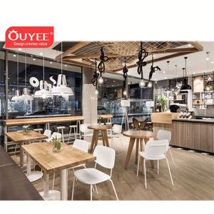 Moda Nuevo Diseño Cafetería Gabinete Mármol Encimera Cafetería Mostrador Diseño - Product Image 3