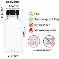Bouteilles de jus en plastique transparentes pour enfants, réutilisables, vides, en vrac, pour boissons – Stock local US