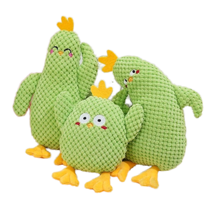 Jouet à mâcher pour chien en peluche verte, couineur interactif, résistant aux morsures, pour l'entraînement des chiots, fournitures pour animaux de compagnie - Product Image 1