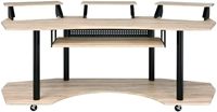 Bureau de studio musical haut de gamme, table de jeu haut de gamme avec port USB, couleur chêne naturel