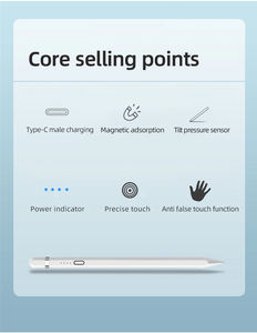 Stylet <span class=keywords><strong>numérique</strong></span> magnétique rechargeable personnalisé en alliage d'aluminium, stylet capacitif actif pour écran tactile, pour le <span class=keywords><strong>dessin</strong></span> et l'écriture - Product Image 6
