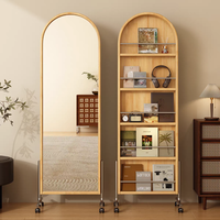 Miroir sur pied LED anti-buée pleine longueur avec haut-parleur Bluetooth, affichage de l'heure, miroir intelligent