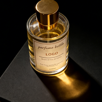 Flacon de Cologne en Verre à Succès avec Bouchon Métallique |   Flacon de parfum rond de luxe, possibilité d'ajouter un logo personnalisé, emballage en boîte cadeau