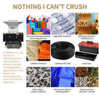 Broyeur multifonctionnel miniature en plastique, concasseur de bouteilles PET/PC et machine de recyclage de déchets plastiques