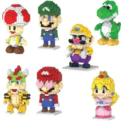 Crianças auto montado HC bloco de construção tijolo Yoshi brinquedo Super Mario bloco D IY Mario Legos