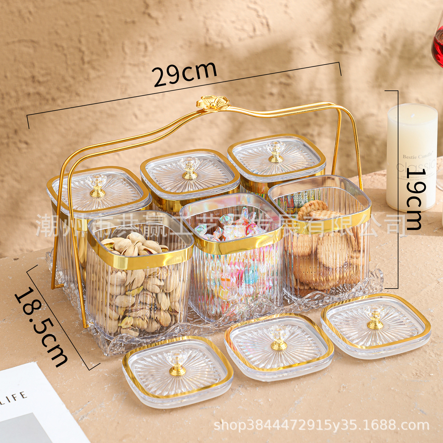 Transparent six-layer sealed container (with pallet and iron frame)
