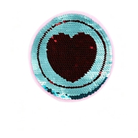 Écussons brodés personnalisés à sequins double face, badges à sequins réversibles, décorations pour vêtements en stock