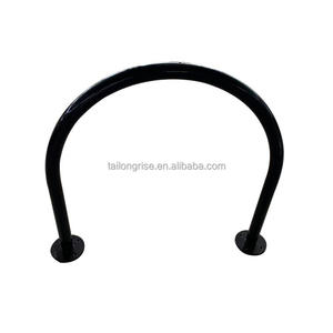 Commercial en acier robuste inversé large boucle U cerceau 2-Bike Double face montage au sol en poudre enduit vélo Parking Rack trafic - Product Image 1