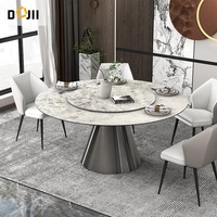 Nouvelles conceptions de table à manger ronde avec centre rotatif |   Table à manger en marbre pour salle à manger, cuisine, extérieur, hôtel