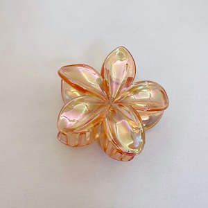 Clip de mandíbula fuerte Frangipani colorido transparente <span class=keywords><strong>AB</strong></span> chapado Color flor pinzas para el cabello 8cm pinzas de plástico para el cabello para mujeres - Product Image 4