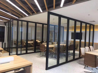 Système de cloison en verre de haute qualité, cadre en aluminium, épaisseur 85 mm, design modulaire, panneau pour espaces commerciaux extérieurs, chambre à coucher