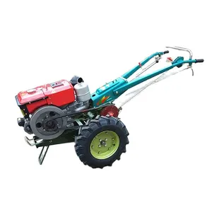 12hp 15hp 18hp Dieselmotor Vermogen Gebruikt Tuin Helmstok Motocultor Cultivator Twee Wiel Walking Tractor Voor Verkopen