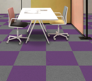 Thảm trải sàn gạch nhựa PP lông xù hiện đại thân thiện với môi trường, chống thấm, chống bám bẩn, kích thước 50x50cm, dùng cho văn phòng, thương hiệu Taiyi Custom Commercial. - Product Image 1