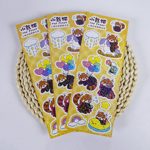 Cartoon Glitter Sticker PVC Waterproof Home Decoration Digital Printing Cartoon Pattern Gloss <b>Lamination</b> - Product Image 2