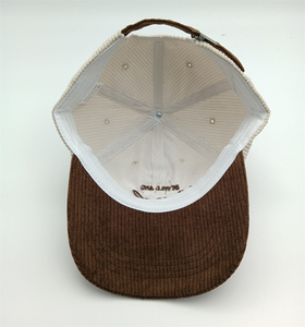 Cappellini da Baseball in Velluto a Coste con Visiera a Contrasto e Slogan Ricamato "<span class=keywords><strong>Be</strong></span> Wild and Wonder", Regolabili - Product Image 5
