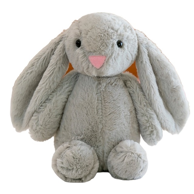 Manufacturer Custom Embroidery Easter Rabbit Plush Toy Ear Bunny Peluche Cute Stuffed Animal & Stress Relief Gift in Boxes