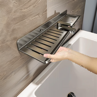 Étagère de rangement en aluminium à un niveau pour robinet de lavabo de salle de bain, idéale pour le salon, les outils, les épices et comme organisateur de bureau