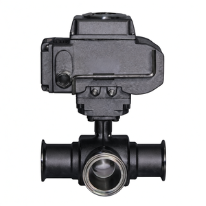 Vanne à bille électrique sanitaire COVNA 2 pouces 4 pouces 3 voies 12V en acier inoxydable avec serrage motorisé - Product Image 4