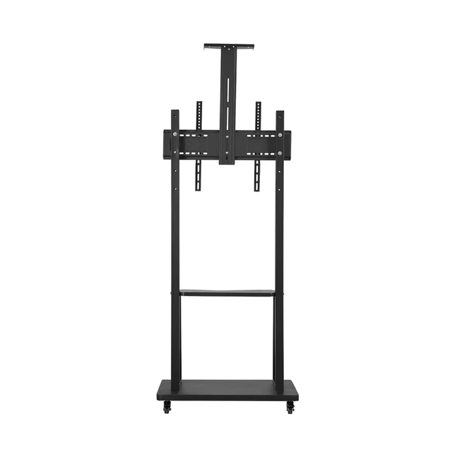 Black Universal TV Bracket Carts Support 55-86 Inches Mobile LED LCD Monitor TV Stand with 360° Rolled Wheels