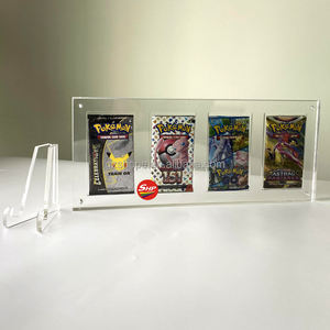 SHP Meilleures Ventes Acrylique Pokemon <span class=keywords><strong>Booster</strong></span> Packs Cas 4 Slot Pokemon Cartes Pack Haute Qualité Vitrine - Product Image 6