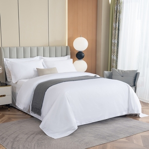 Juego <span class=keywords><strong>de</strong></span> ropa <span class=keywords><strong>de</strong></span> <span class=keywords><strong>cama</strong></span> <span class=keywords><strong>de</strong></span> hotel blanco personalizable, juego <span class=keywords><strong>de</strong></span> edredón <span class=keywords><strong>de</strong></span> algodón, <span class=keywords><strong>funda</strong></span> <span class=keywords><strong>de</strong></span> <span class=keywords><strong>cama</strong></span> Lisa percal - Product Image 3