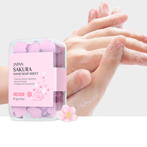 Jabón de Papel Sakura de Japón de Laikou Travel Supplies, Jabón Hecho a Mano Portátil <span class=keywords><strong>y</strong></span> Desechable - Product Image 1