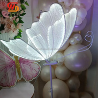Lumières LED papillon en gros, article de fête, lumière chaude et froide, ailes de papillon lumineuses, support pour mariage, anniversaire