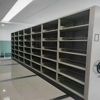 Système de rangement mobile autoportant en métal haute densité pour bibliothèque, éco-responsable, durable, construction en fer à 6 niveaux, facile à assembler