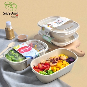 SenAng01 Hộp Cơm Trưa Bột Mía Phân Hủy Sinh Học Thân Thiện Với Môi Trường Tùy Chỉnh Hộp Đựng Thực Phẩm Có Nắp Đậy - Product Image 2