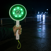 Panneau de signalisation routière LED rechargeable avec lampe torche intégrée pour la sécurité extérieure