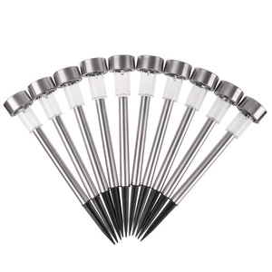 Lampes solaires de jardin RGB LED en acier inoxydable, étanches, pour aménagement paysager extérieur, allée, pelouse, éclairage au sol - Product Image 2