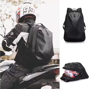 Sac à dos de voyage pour <span class=keywords><strong>moto</strong></span> en polyester imperméable pour femmes et hommes, avec support pour casque et compartiment pour ordinateur portable - Product Image 2