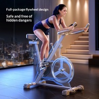 Vélo de spinning vertical intelligent à commande magnétique, mini-vélo d'exercice d'intérieur, charge maximale de 240 lb, surveillance de la fréquence cardiaque pour la perte de poids