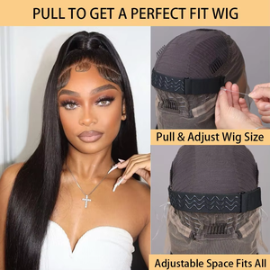Perruques de Cheveux Humains Bruts Indiens Droites Sans Colle 360, Invisible, Prédécoupée, HD Lace Front, Sangles Cachées, 40-50 Pouces, avec Dentelle Transparente - Product Image 3